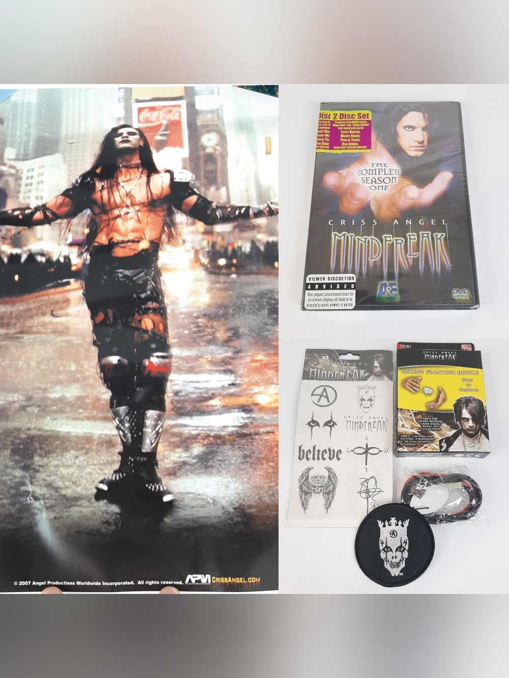 🛍Criss Angel Mindfreak Patch Temporary Tattoos Floating Device Trick To Perform